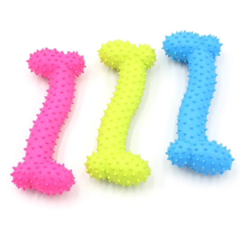 Durable Pet TPR Solid Rubber B - Teeth Cleaning Dog Chew Bone ulasan dan harga