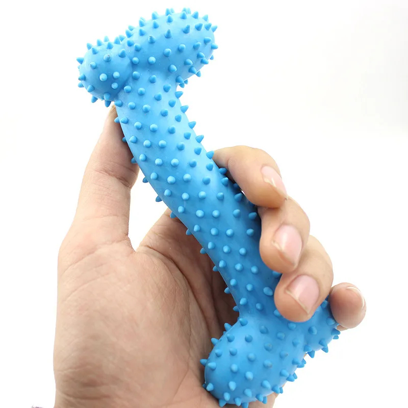 Durable Pet TPR Solid Rubber B - Teeth Cleaning Dog Chew Bone ulasan dan harga