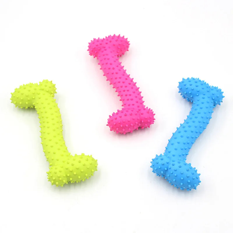 Durable Pet TPR Solid Rubber B - Teeth Cleaning Dog Chew Bone ulasan dan harga