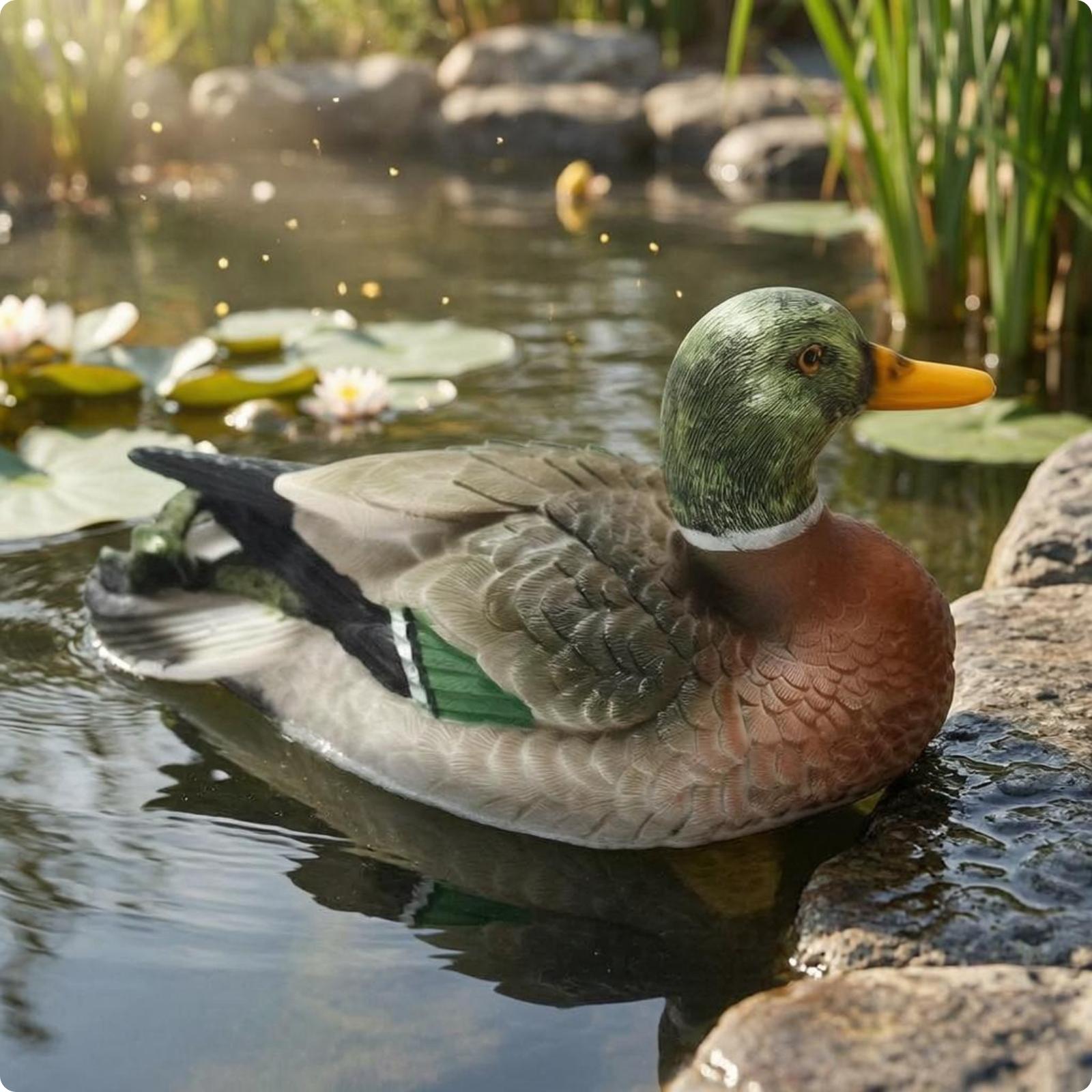 Resin Duck Figurine Outdoor Po - Aquarium ulasan dan harga